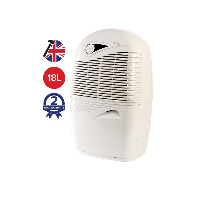 GRADE A1 - EBAC 2650e 18L Dehumidifier offers energy saving smart control for up to 4 bedroom houses with 2 year warranty