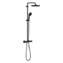 GROHE QuickFix Black Vitalio Start System 250 Shower System with Thermostat for Wall Mounting