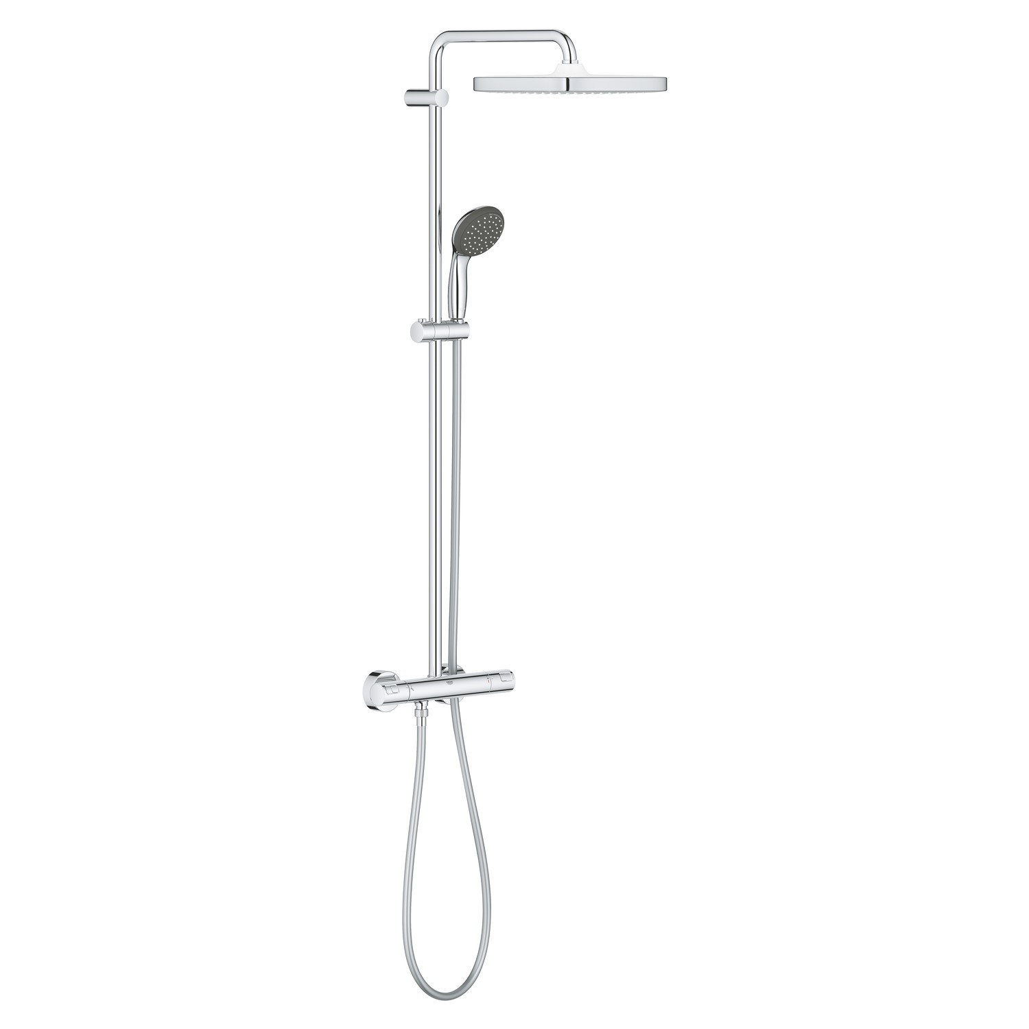 Chrome Thermostatic Mixer Shower System - Grohe Vitalio Joy