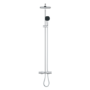 GROHE QuickFix Chrome Vitalio Comfort 250 Shower System with Bath Thermostat for Wall Mounting