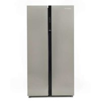 GRADE A2 - Montpellier CSBYS500BX 510 Litre American Style Fridge Freezer Frost Free 2 Door 90cm Wide - Inox