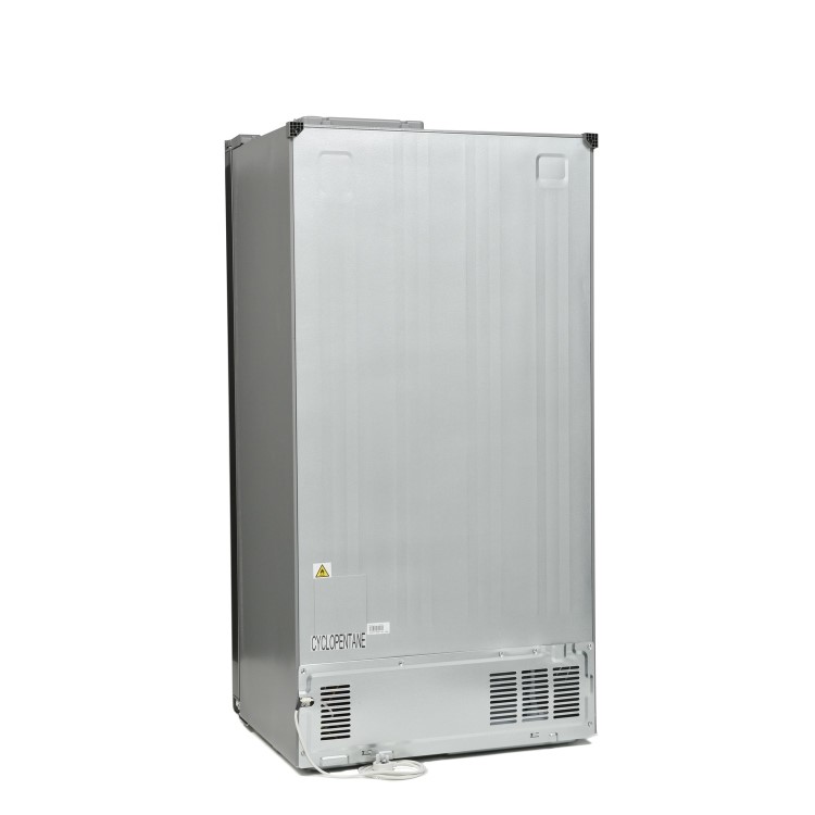 GRADE A2 - Montpellier CSBYS500BX 510 Litre American Style Fridge Freezer Frost Free 2 Door 90cm Wide - Inox