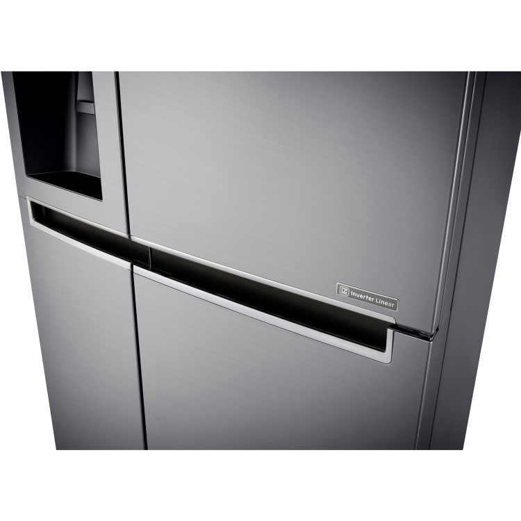 GRADE A2 - LG GSL761PZXV Side-by-side American Fridge Freezer With Non-plumb Ice & Water Dispenser Shiny Steel