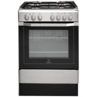 GRADE A1 - Indesit I6G52X 60cm Wide Single Oven Dual Fuel Cooker - Stainless Steel