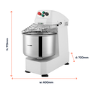 Hamoki Twin Speed Spiral Dough Mixer - 20 Ltr, 15kg