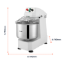 Hamoki Twin Speed Spiral Dough Mixer - 30 Ltr, 20kg