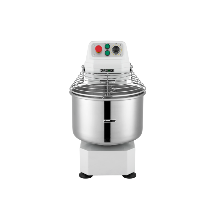 Hamoki HM-50A Premium  Spiral Dough Mixer. Twin Speed 50ltr / 35kg Capacity. Floor Standing Double Movement Bowl. 125kg/hr Production. 13 Amp