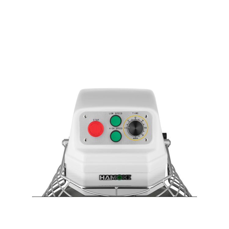 Hamoki HM-50A Premium  Spiral Dough Mixer. Twin Speed 50ltr / 35kg Capacity. Floor Standing Double Movement Bowl. 125kg/hr Production. 13 Amp