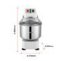 Hamoki Twin Speed Spiral Dough Mixer - 50 Ltr, 35kg