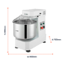 Hamoki Italian Style Twin Speed Spiral Dough Mixer - 20 Ltr, 15kg