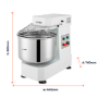 Hamoki Italian Style Twin Speed Spiral Dough Mixer - 30 Ltr, 20kg