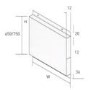 Elica BP60/75SS 750mm High Back Plate
