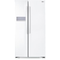GRADE A1 - As new but box opened - LG GSB325SWQV Basic American Fridge Freezer - Super White