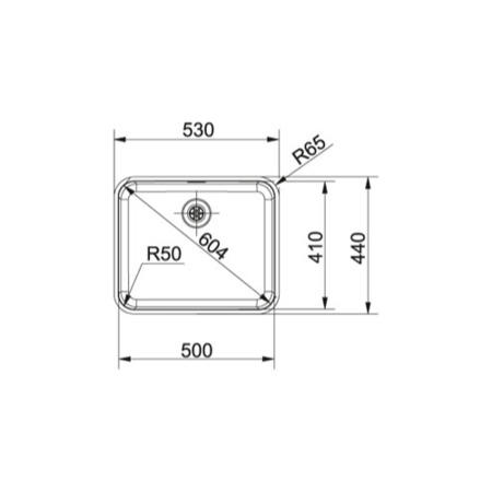 Franke LAX110/50-41 Largo Undermount 1.0 Bowl 500x410mm Stainless Steel Sink