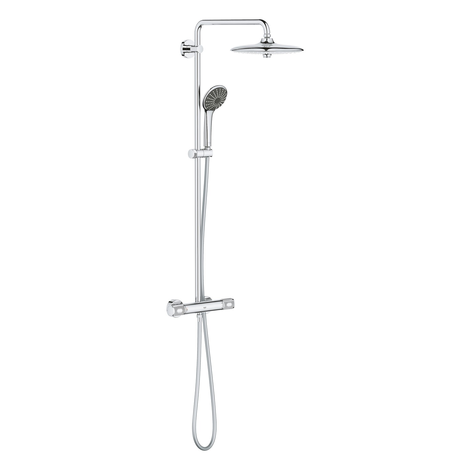 Chrome Thermostatic Mixer Shower System - Grohe Vitalio Start
