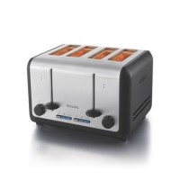 Philips HD2647/20 Oct13 4 Slot 2 Function Metal & Black Toaster