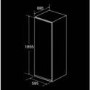 CDA FF880 186x60cm Frost Free Freestanding Freezer - Stainless Steel Colour