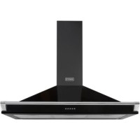 Stoves S1000 Richmond 100cm Wide Chimney Cooker Hood With Rail Black