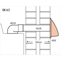 Elica DK4/2 40cm Long Ducting Kit Rear Exit for INT Hoods