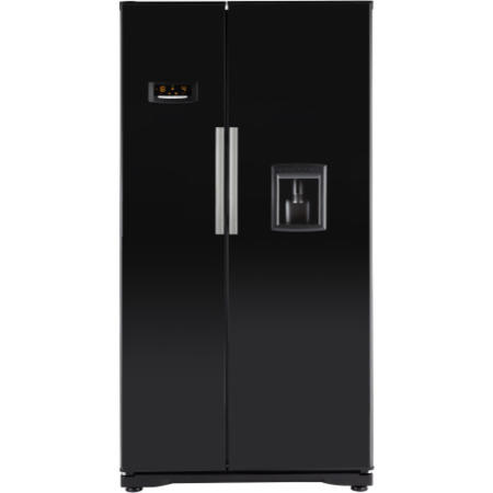 Ex Display - As New - Beko GNEV221APB Side-by-side Fridge Freezer with Water Dispenser - Black