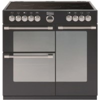 GRADE A1 - As new but box opened - Stoves Sterling 900E 90cm Electric Range Cooker - Black