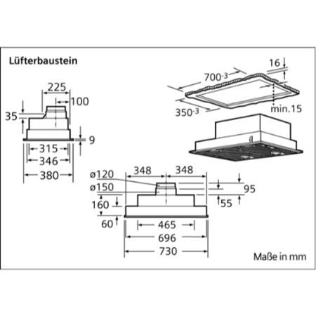 GRADE A1 - Siemens LB75564GB 70cm Wide Canopy Cooker Hood - Stainless Steel