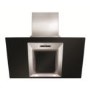 GRADE A2 - Light cosmetic damage - CDA EVG9BL Designer Angled 90cm Chimney Cooker Hood Stainless Steel And Black Glass