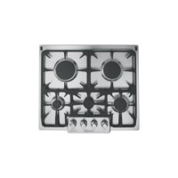 Candy PGF640/1SX 60cm 4 Burner Gas Hob With Cast Iron Pan Stands - Stainless Steel