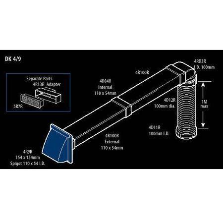 Elica DK4/9 Ducting Kit Round