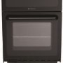 GRADE A2 - Light cosmetic damage - Hotpoint HAG51K 50cm Twin Cavity Gas Cooker Black