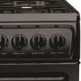 GRADE A2 - Light cosmetic damage - Hotpoint HAG51K 50cm Twin Cavity Gas Cooker Black