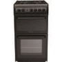 GRADE A2 - Light cosmetic damage - Hotpoint HAG51K 50cm Twin Cavity Gas Cooker Black