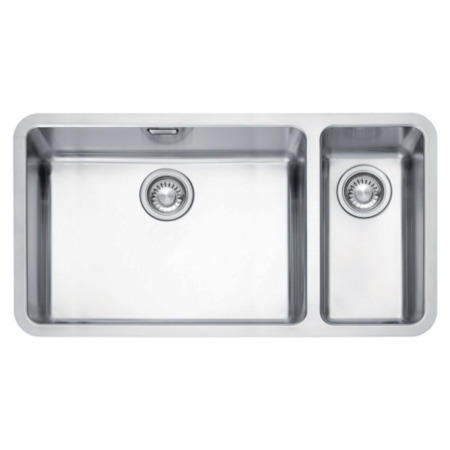 Franke KBX160/55-20R Kubus Undermount 1.5 Bowl Stainless Steel Sink -Small Bowl RH
