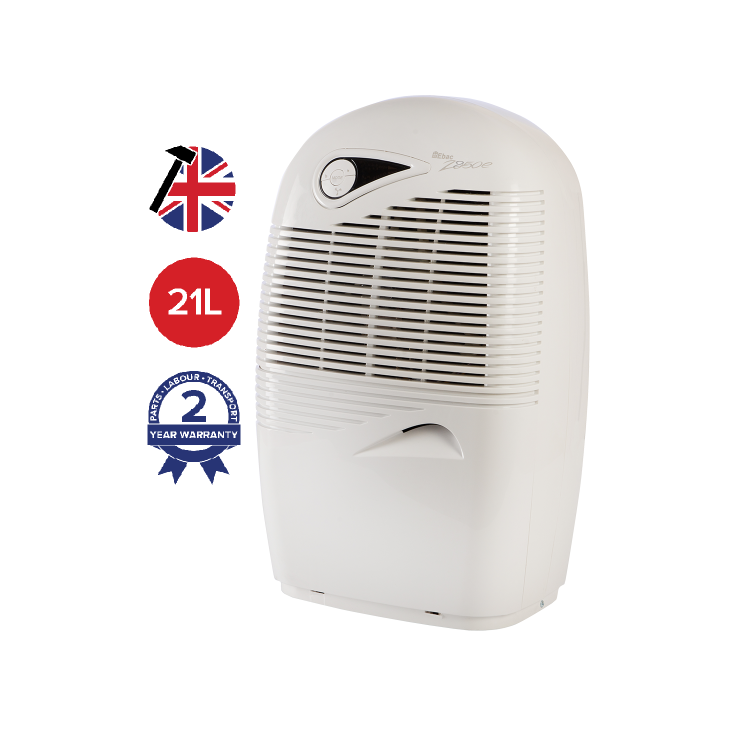 GRADE A1 - EBAC 2850e 21L Dehumidifier energy saving smart control for up to 5 bedroom homes with 2 year warranty