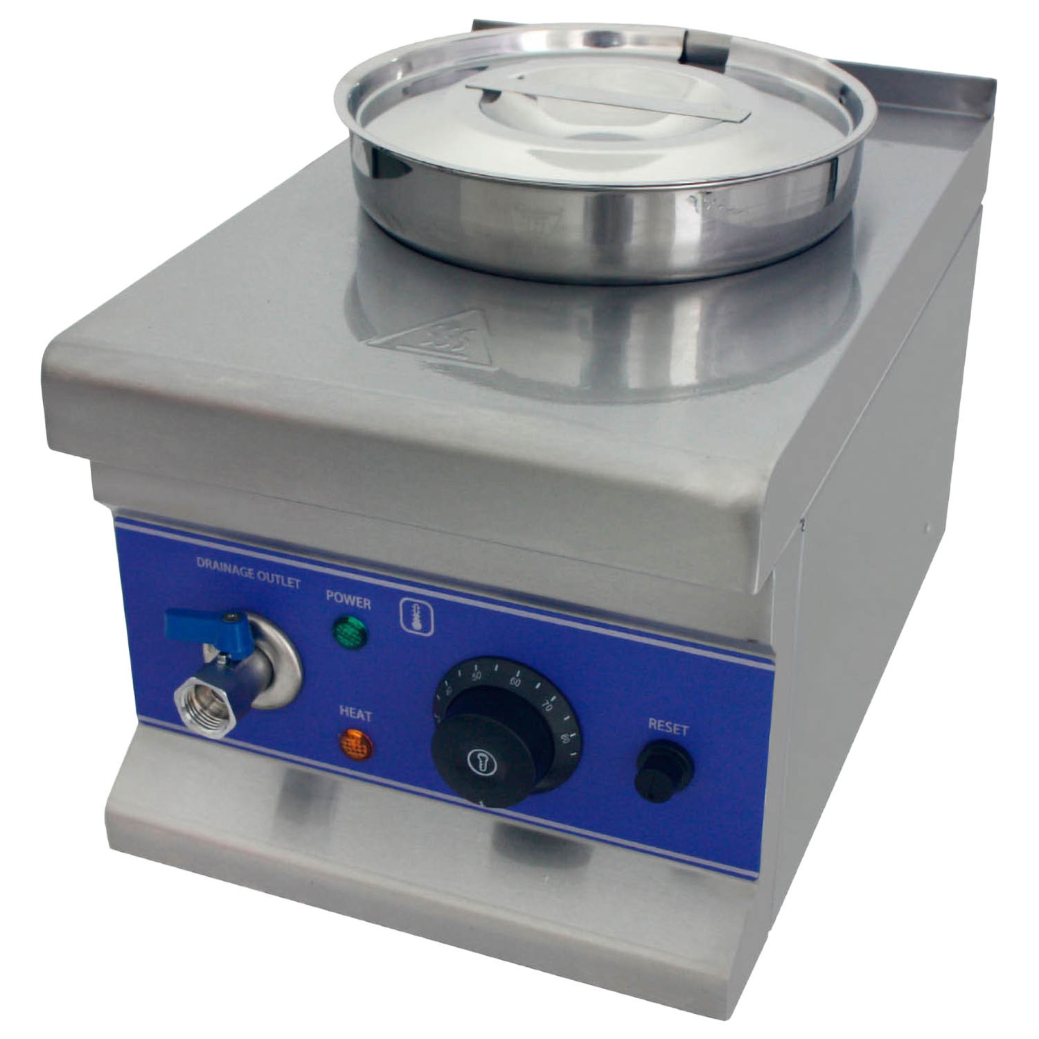 Hamoki Commercial Single Round Pot Bain Marie 4 Ltr 13A Plug-In Bm-4 291001