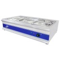 291007 Hamoki BM-6T Bain Marie With 6 Pots - GN 1/2 x 4" x 6 Wet Heat 13 Amp
