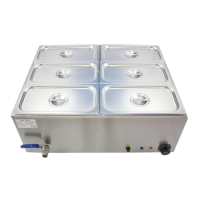 Hamoki BM-V4 Bain Marie With 6 x 1/3 GN Pan & Lids 150mm Deep Wet Heat 13 Amp