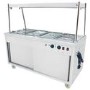Hamoki DC-4WG Bain Marie Servery - Food Warmer Cart With Top Heated Gantry and Side Glass 4 x 1/1 GN Size 13 amp