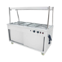 Hamoki DC-4WG Bain Marie Servery - Food Warmer Cart With Top Heated Gantry and Side Glass 4 x 1/1 GN Size 13 amp