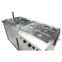 Hamoki DC-4WG Bain Marie Servery - Food Warmer Cart With Top Heated Gantry and Side Glass 4 x 1/1 GN Size 13 amp