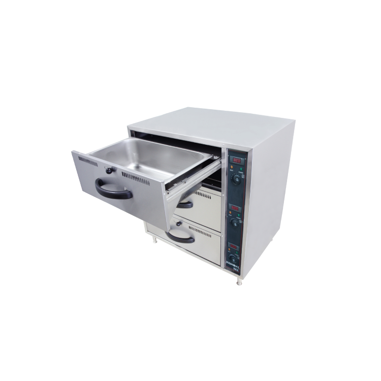 Hamoki Commercial Warming Drawer With 3 Drawers - Dry Heat Model WD-03N - 13 Amp Plug In
