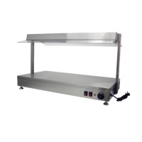 Hamoki Extra Wide Triple Lamp Heated Food Warmer With Heated Gantry Heated Base and Sneeze Screen. 1240mm - 13 Amp Plug. SFW-4L