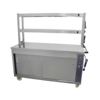 Hamoki Mobile Food Warmer Cart With 2 Tier Heated Gantry HYH-15HD. 13 Amp