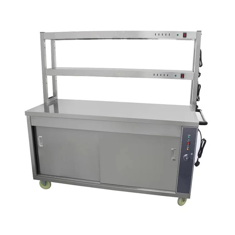 Hamoki Mobile Food Warmer Cart With 2 Tier Heated Gantry HYH-15HD. 13 Amp