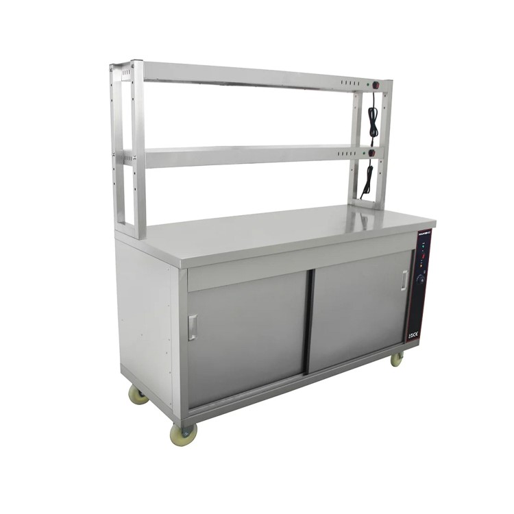 Hamoki Mobile Food Warmer Cart With 2 Tier Heated Gantry HYH-15HD. 13 Amp