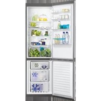 GRADE A2 - Light cosmetic damage - Zanussi ZRB38212XA Frost Free Freestanding Fridge Freezer With LED Lighting And Self-closing Door - Grey With Antifingerprint Stainless Steel Doors