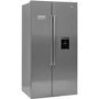 GRADE A1 - Beko ASD241X Stainless Steel Side By Side Fridge Freezer With Non-plumbed Water Dispenser