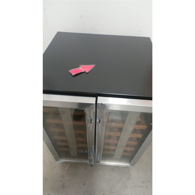 GRADE A2  - CDA FWC623SS 60cm Wide Freestanding Under Counter Double Door Wine Cooler Stainless Stee