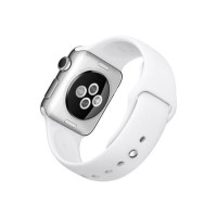 Apple Watch Series 1 38mm Stainless Steel with White Sport Band