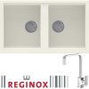 Reginox BEST450 2 Bowl Cream Regi-Granite Composite Sink &amp; Astoria Chrome Tap Pack